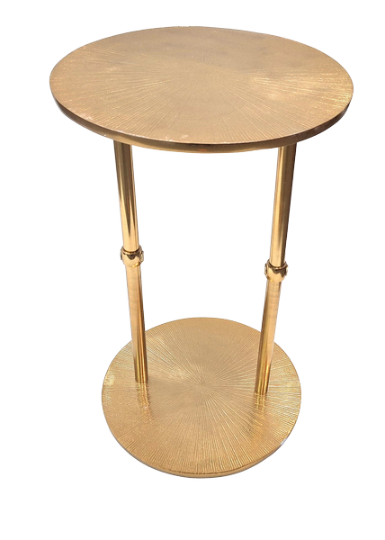 Rundt gyldent metalbord - glamourdekoration – 1051A