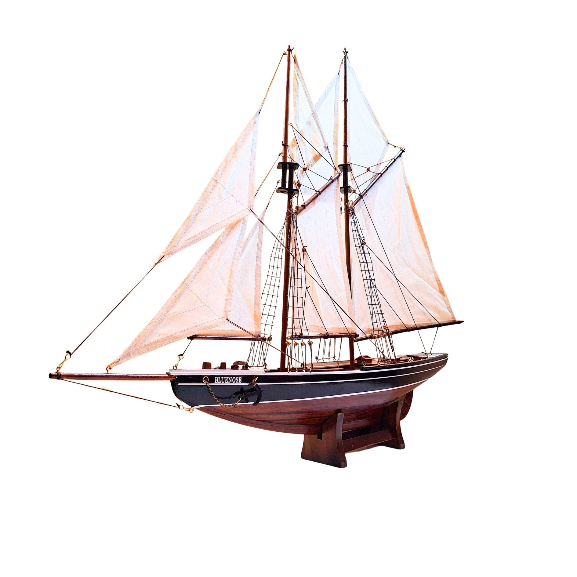 Model af skonnerten Bluenose - maritim dekoration 78 cm – 518