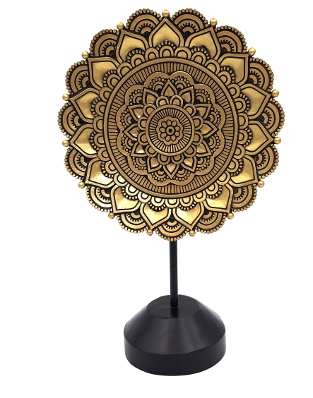 Oval mandalafigur - buddhistisk dekoration - 35cm - 44032FJH