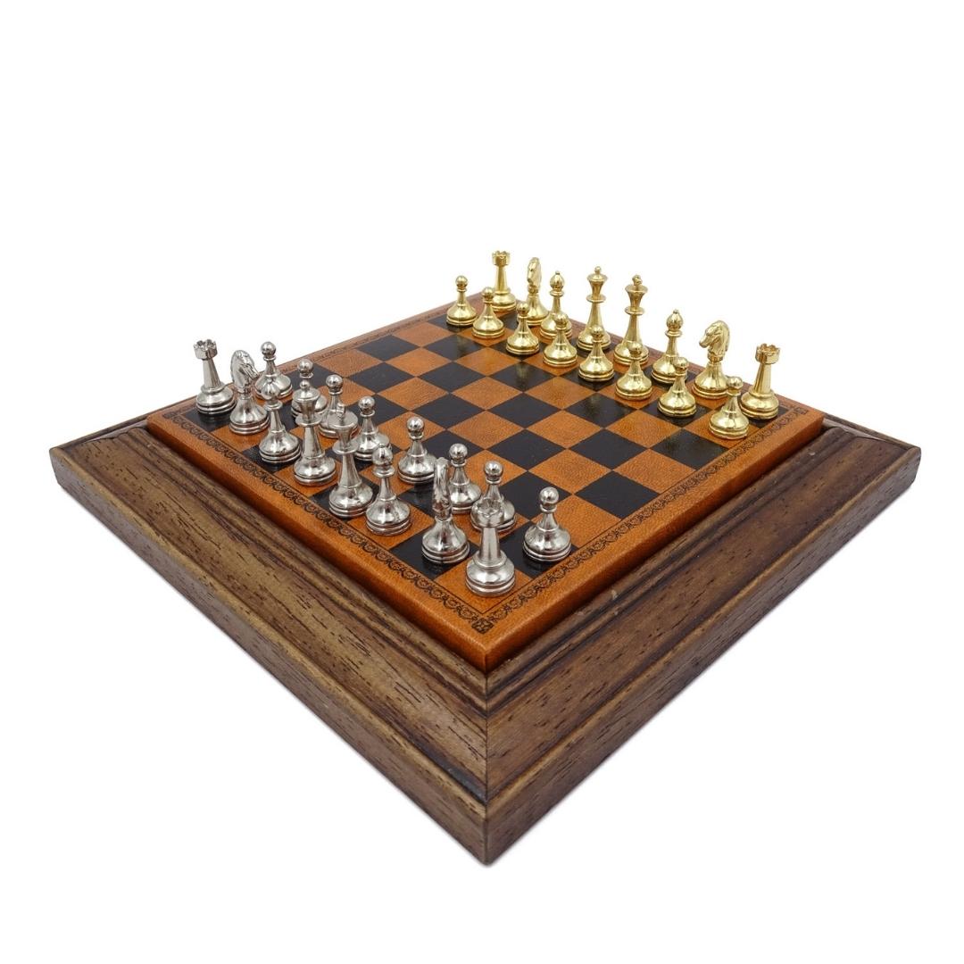 Eksklusivt magnetisk skakspil i metal Italfama 18x18 cm – N300