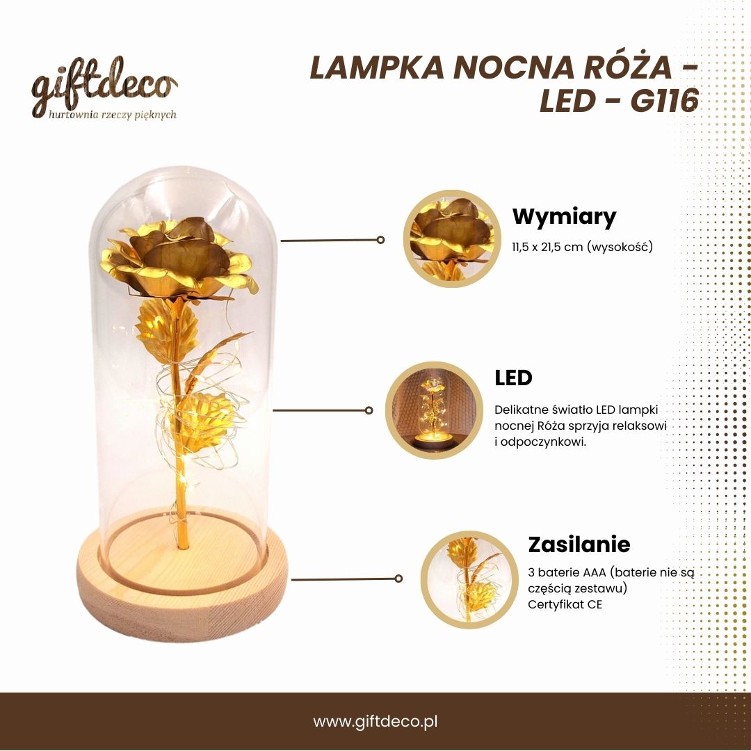 Natlampe Rose - LED - G116