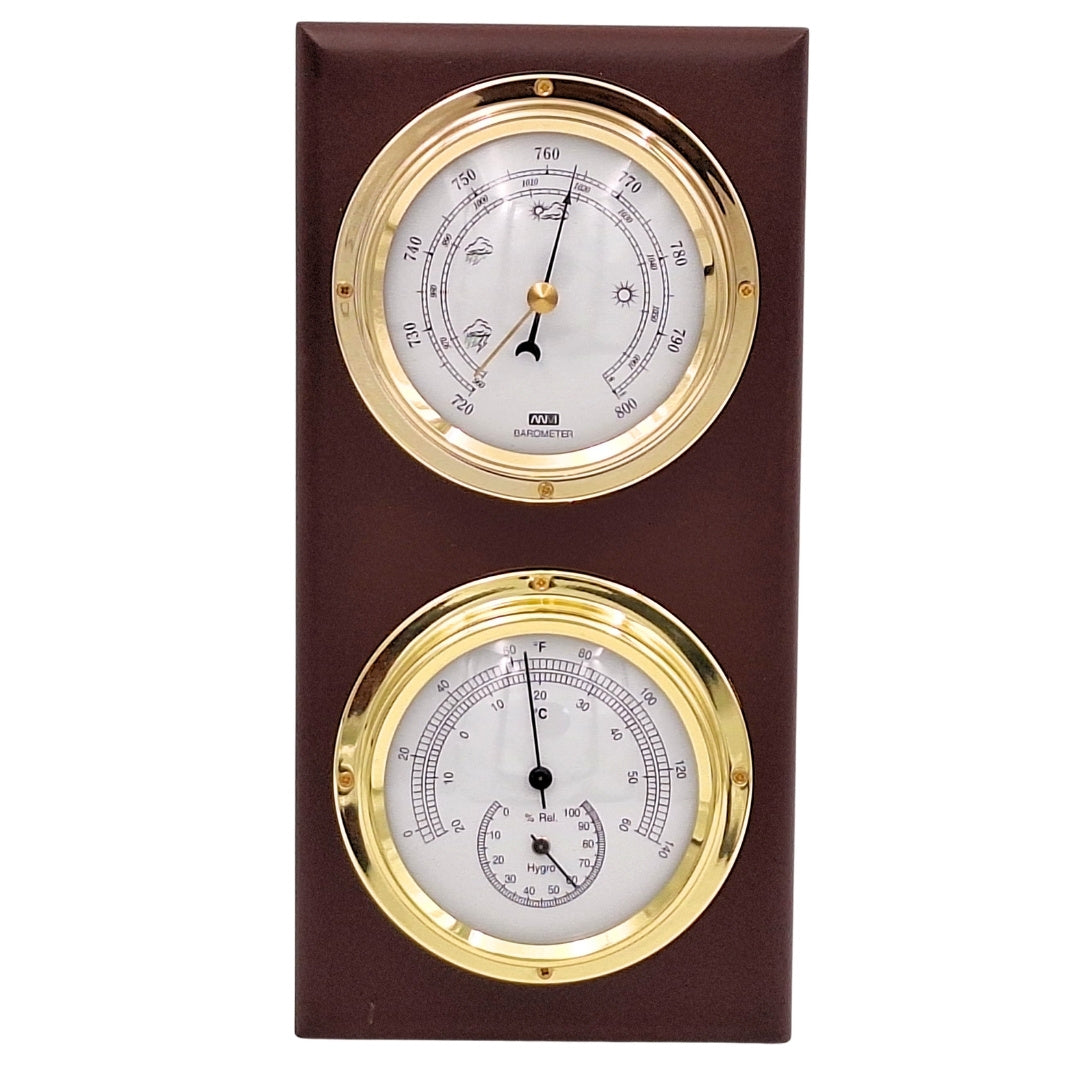 Vejrstation, termometer, barometer, hygrometer, stor analog - 30.3915A