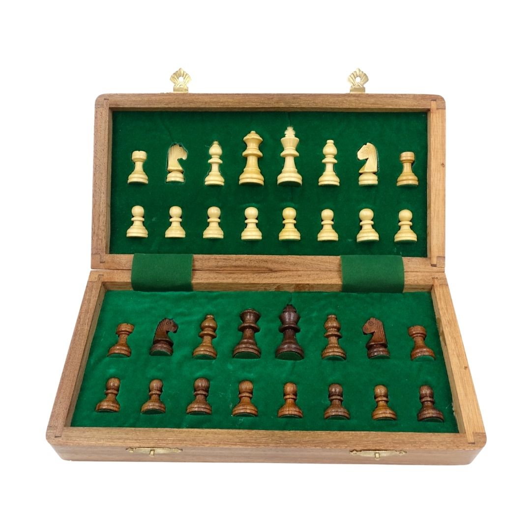 Magnetisk træskakspil 30x30cm foldbart - G614