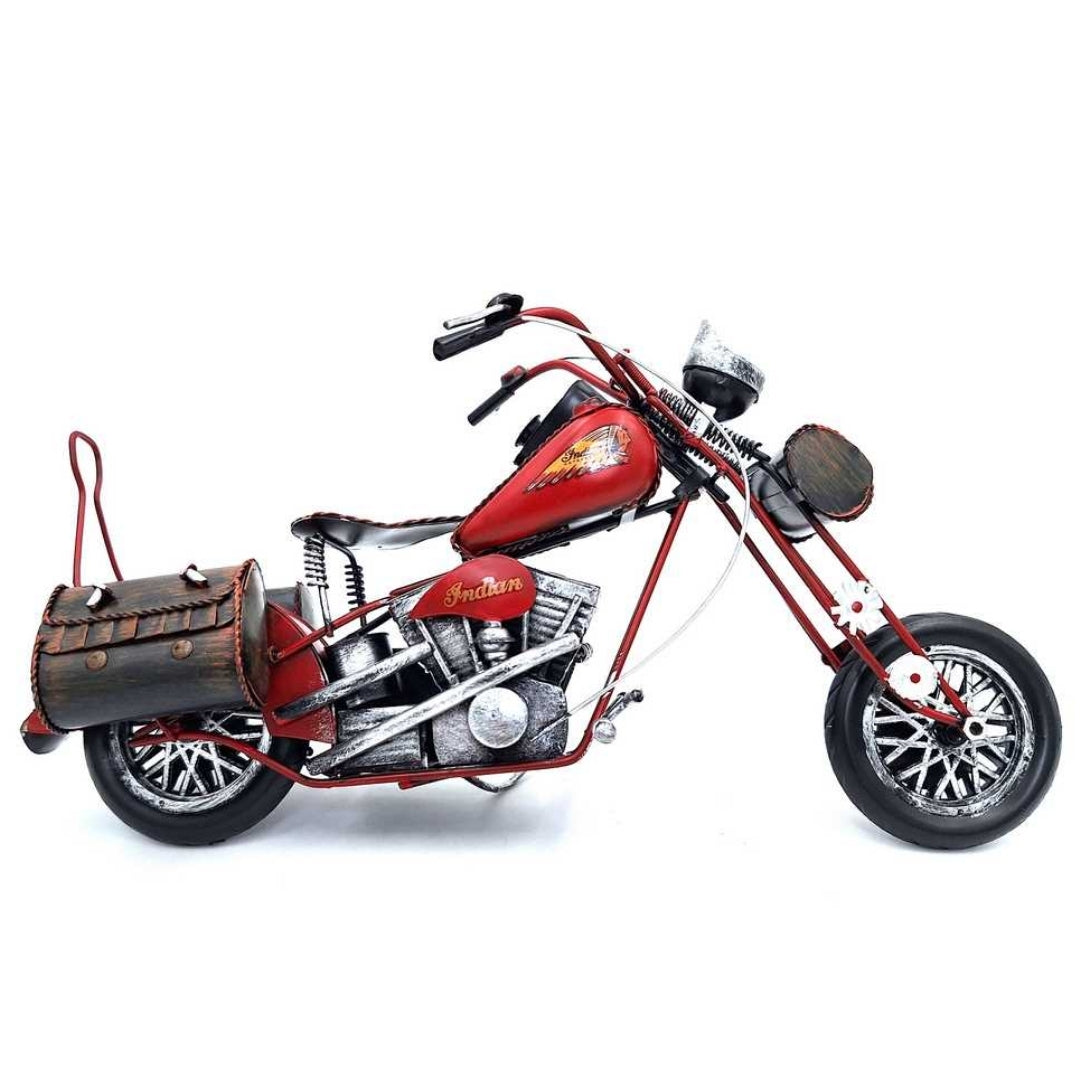 Stor metalmodel Klassisk motorcykel - 040SMT