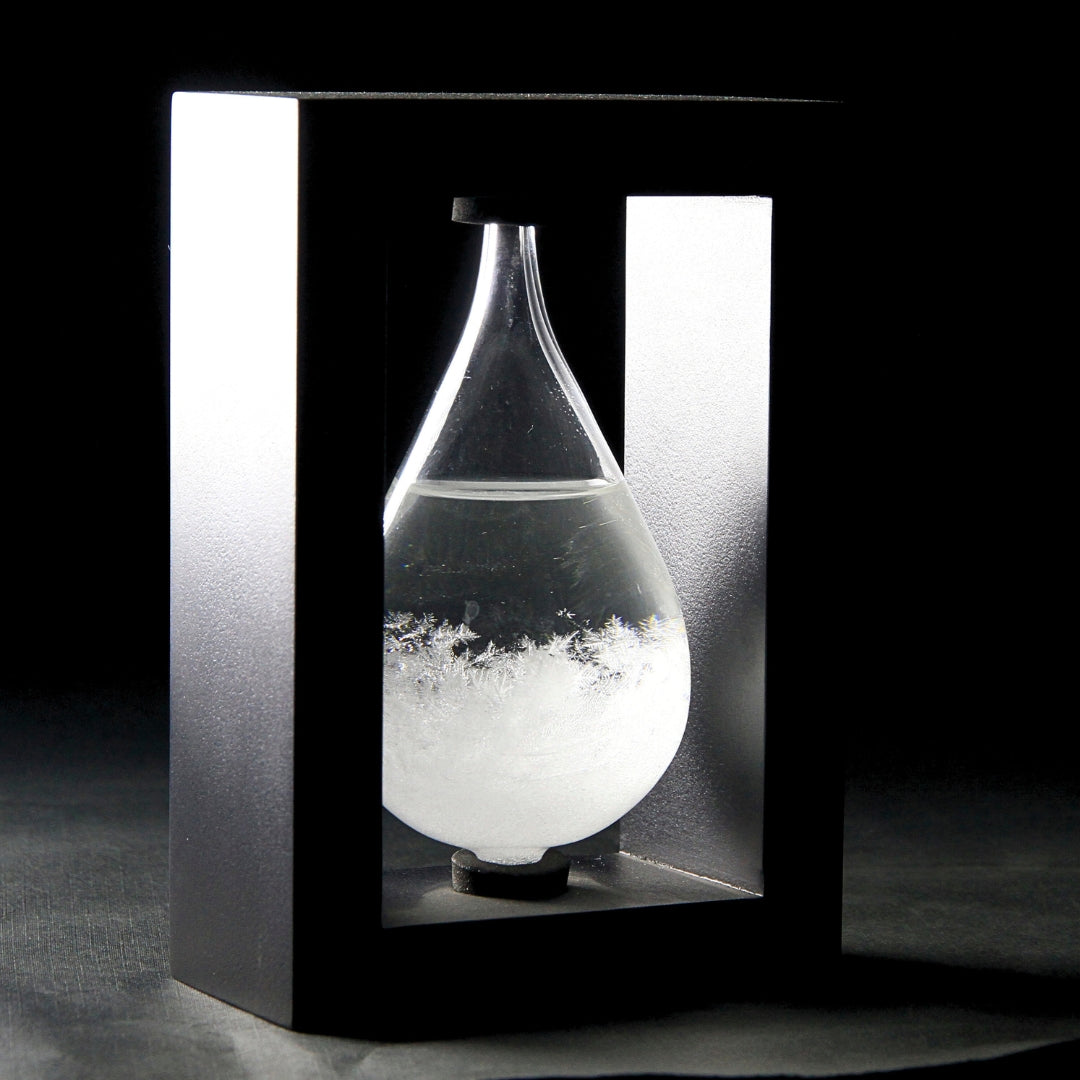 Fitzroys stormbarometer i træindfatning - dråbe Storm Glass – BAW1