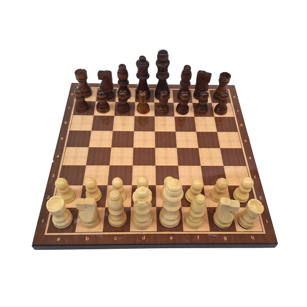 Klassisk træskak - 27 x 27 cm – 1050743
