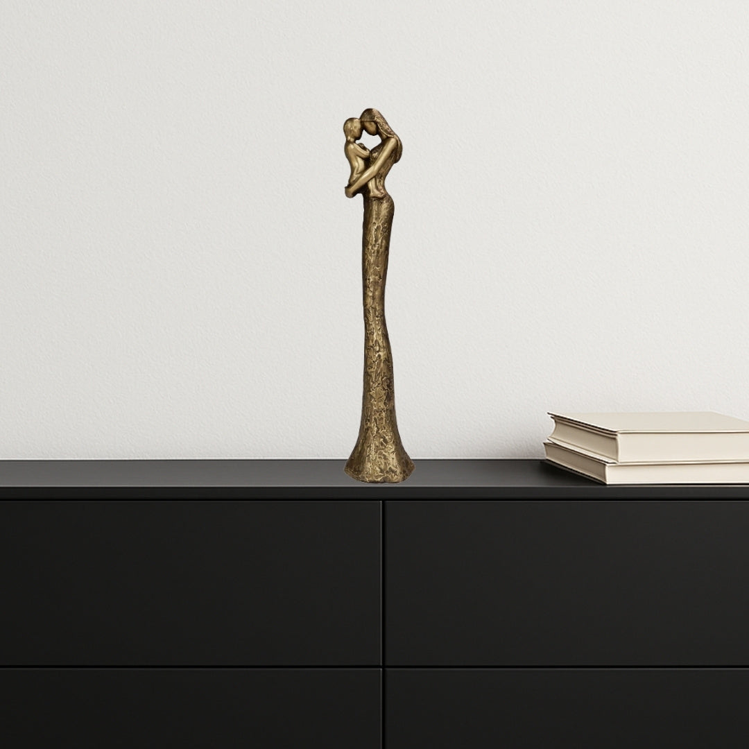 Moderne figur af mor med barn - symbol på familien - højde 27cm - E43586