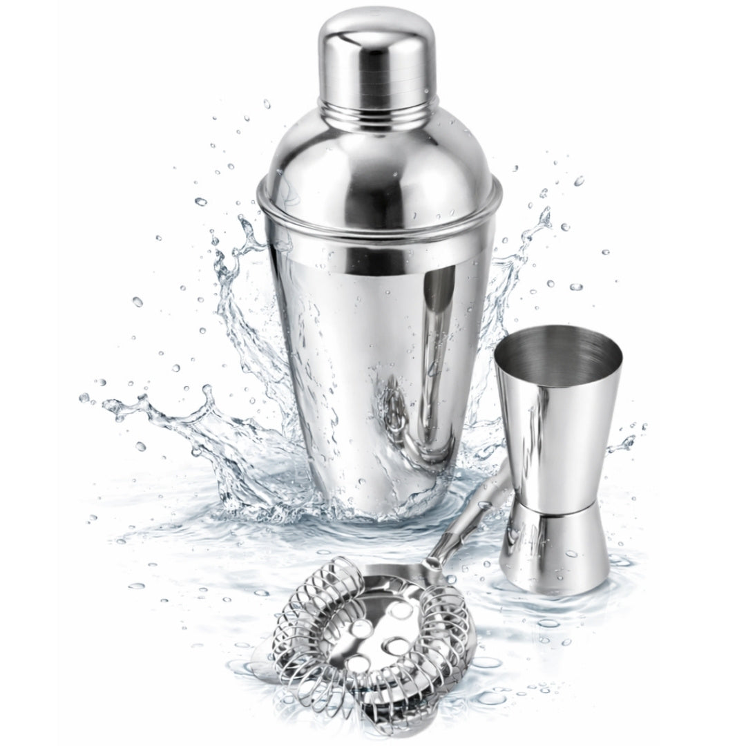 Barmansæt – 3 dele Shaker Jigger Strainer - BS48171
