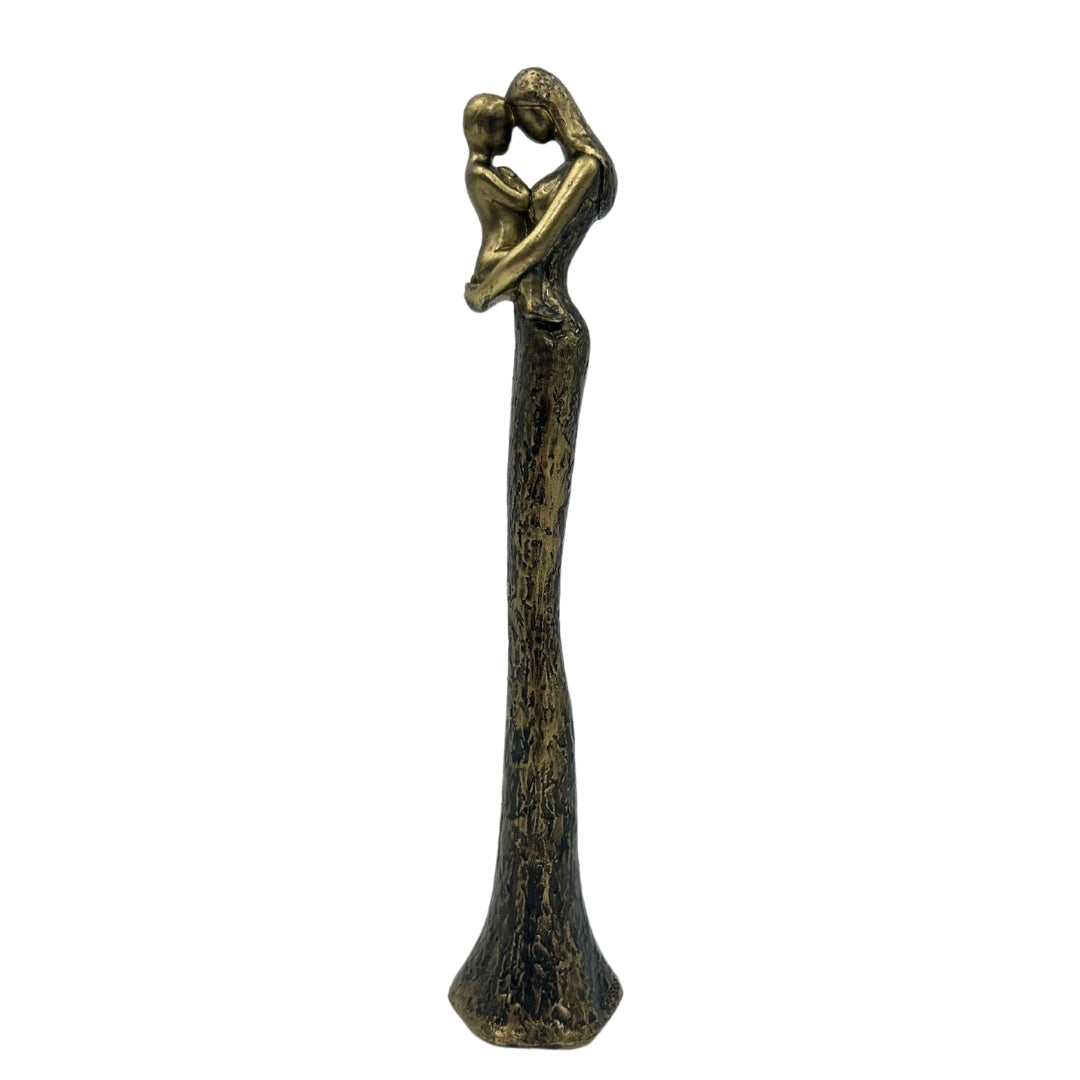 Moderne figur af mor med barn - symbol på familien - højde 27cm - E43586