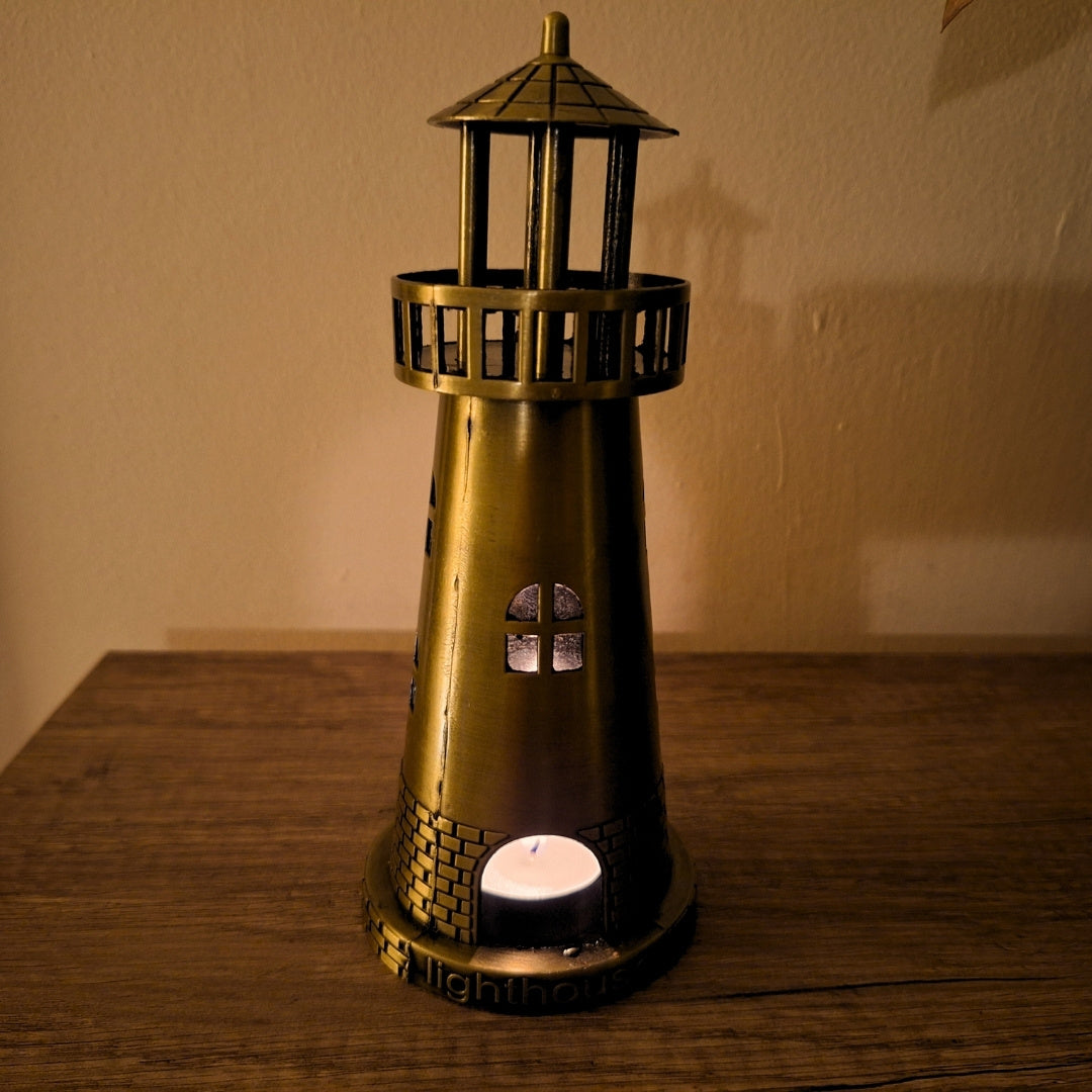 Fyrtårnsfigur lysestage til tealight 18cm - LT