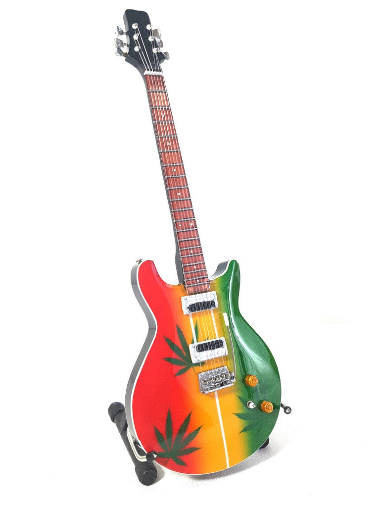 Mini-guitar i stil med Bob Marley Tribute Ganja MGT-0468