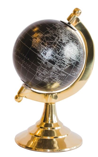 Dekorativ globus Sort & Guld – MMG004S