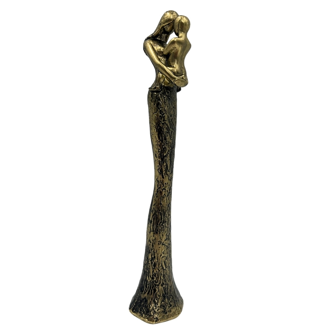 Moderne figur af mor med barn - symbol på familien - højde 27cm - E43586