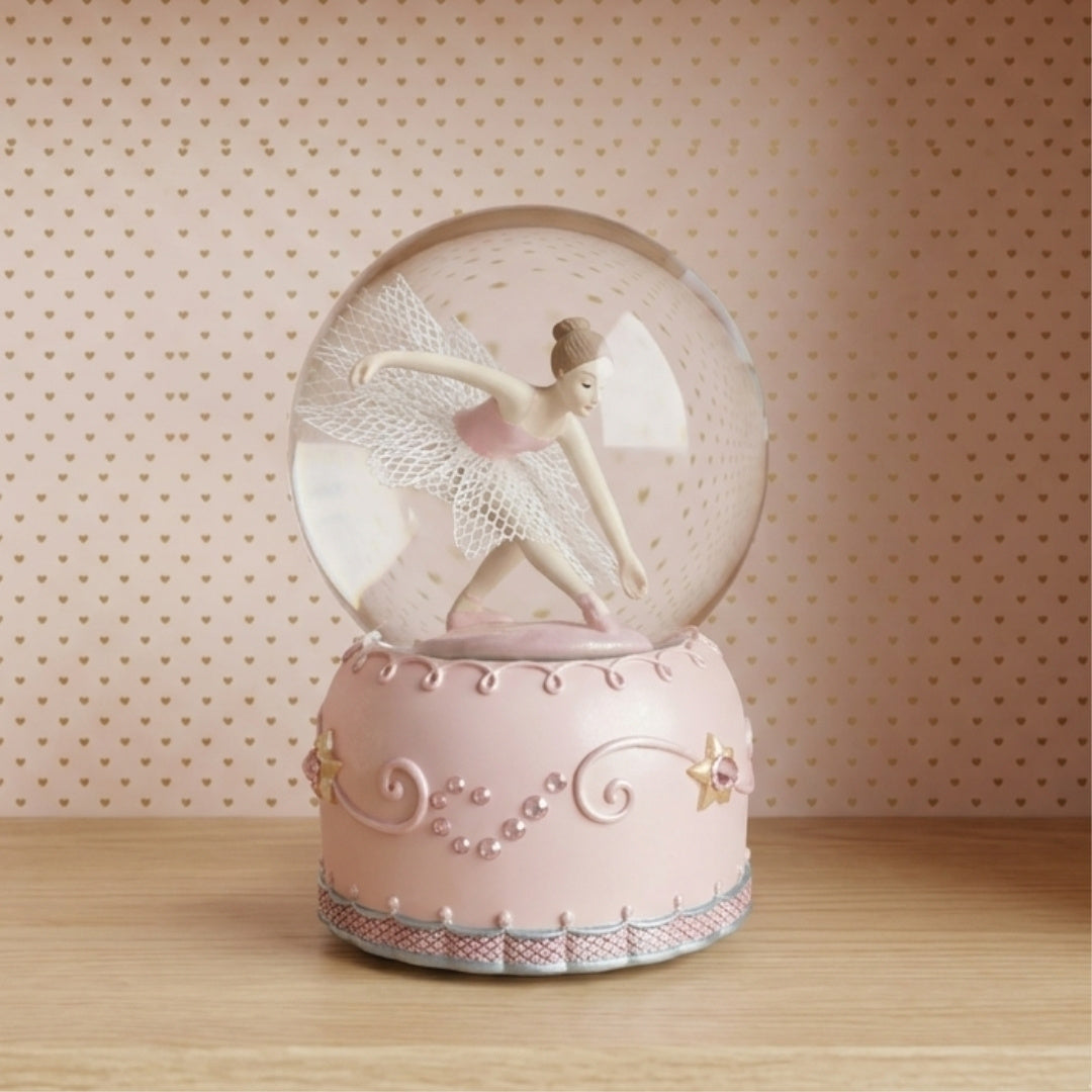 Spilledåse med dansende ballerina i glaskugle, 12cm - MG-19016