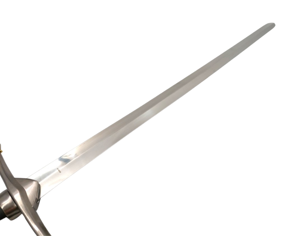 Ridderstålsværd i skede, 105 cm – elegant replika i rustfrit stål med mulighed for gravering
