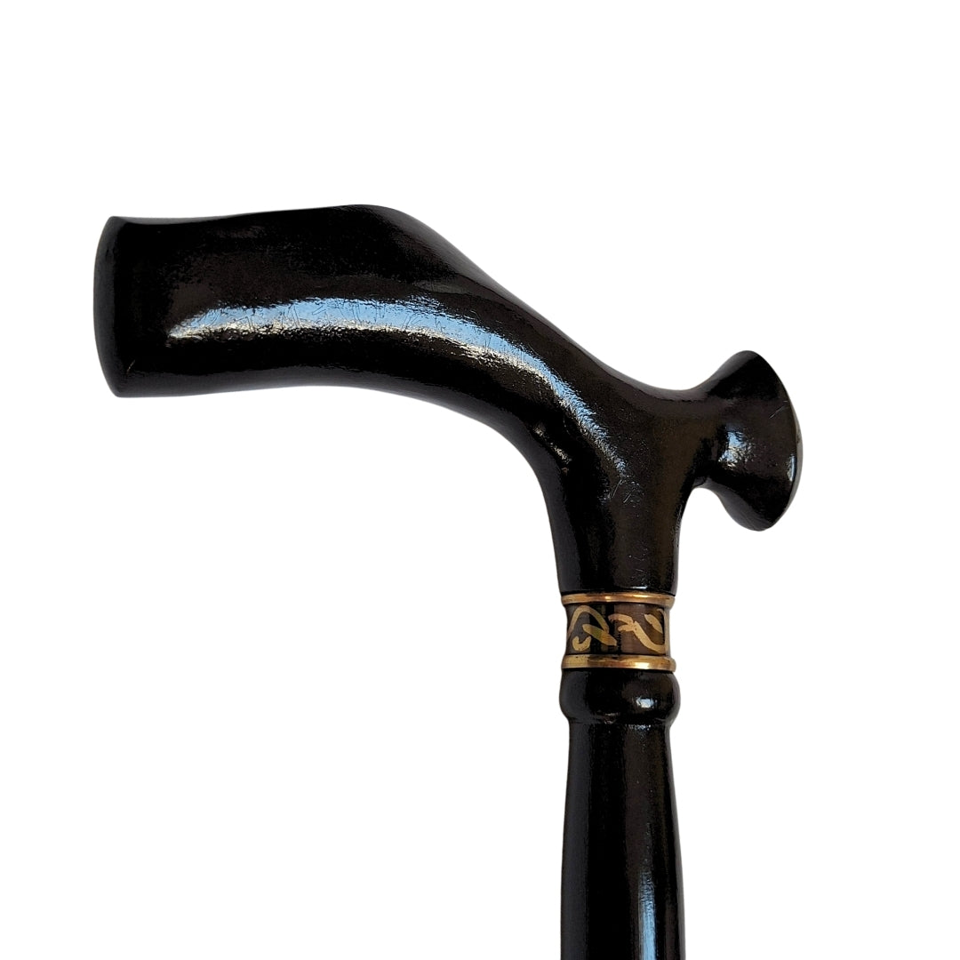 Elegant sammenklappelig stok med metalhåndtag