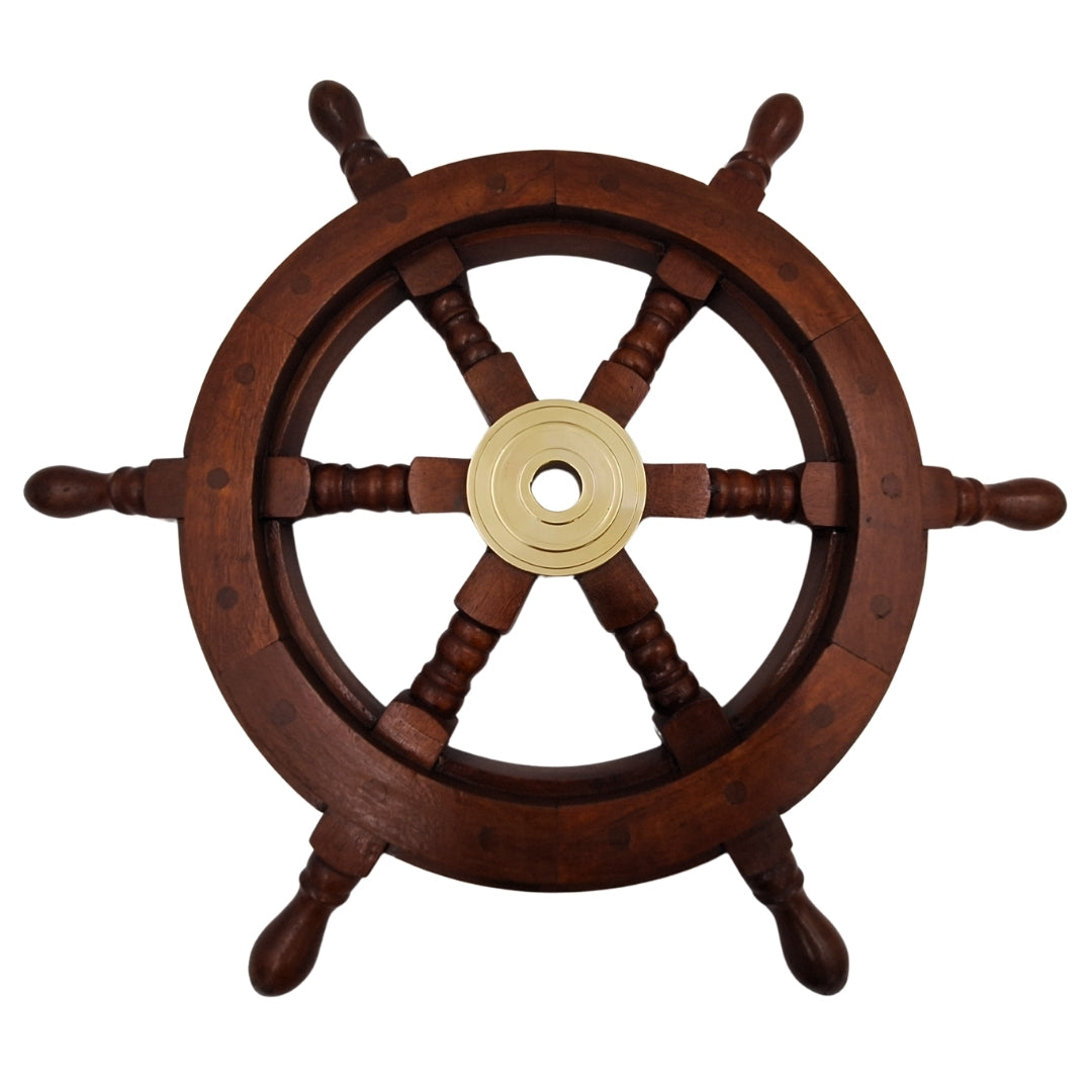 Træskibsrat – 45 cm - retro maritim dekoration - NC1402A