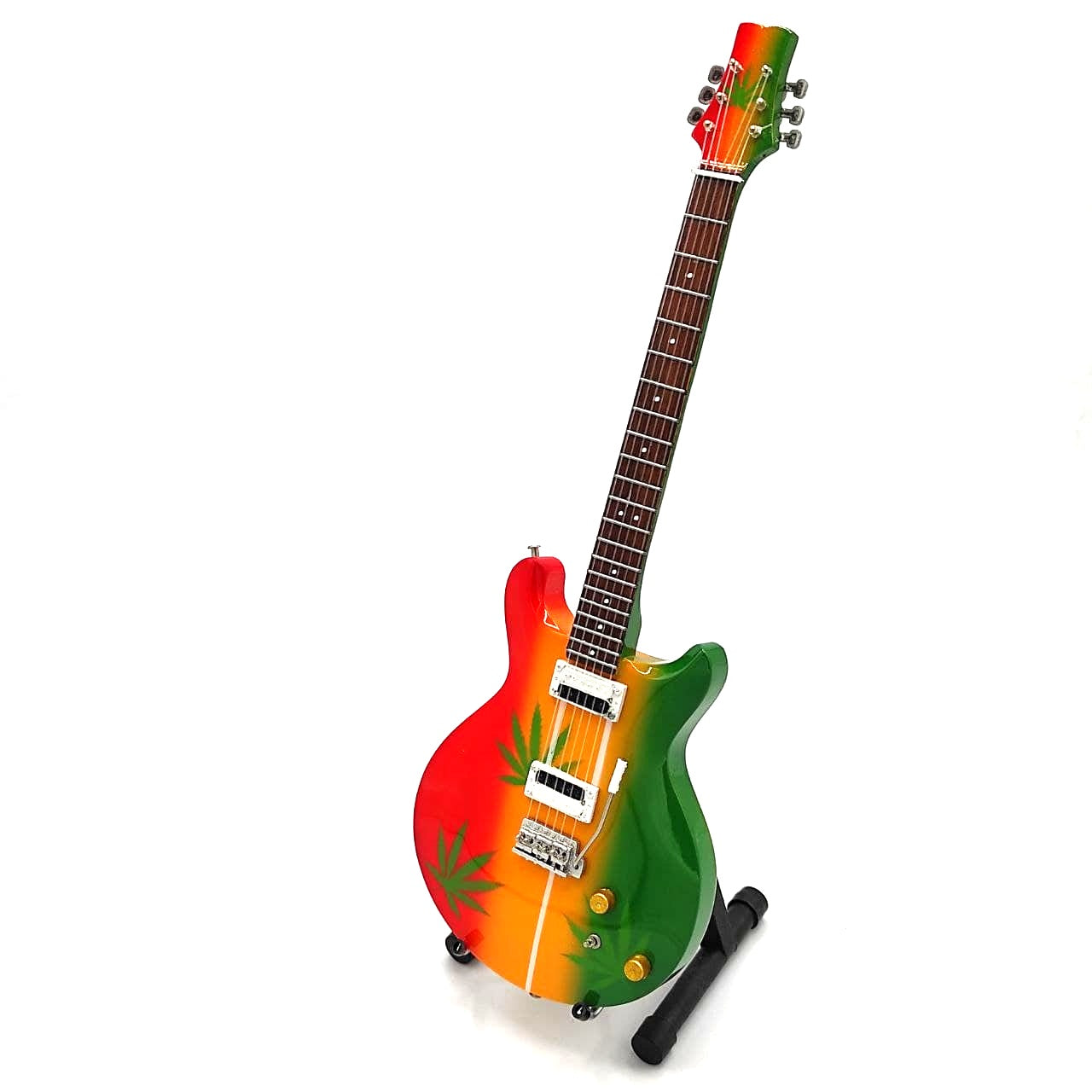 Mini-guitar i stil med Bob Marley Tribute Ganja MGT-0468