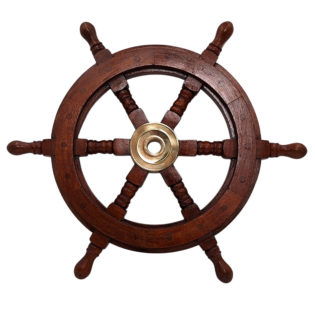 Træskibsrat – 45 cm - retro maritim dekoration - NC1402A