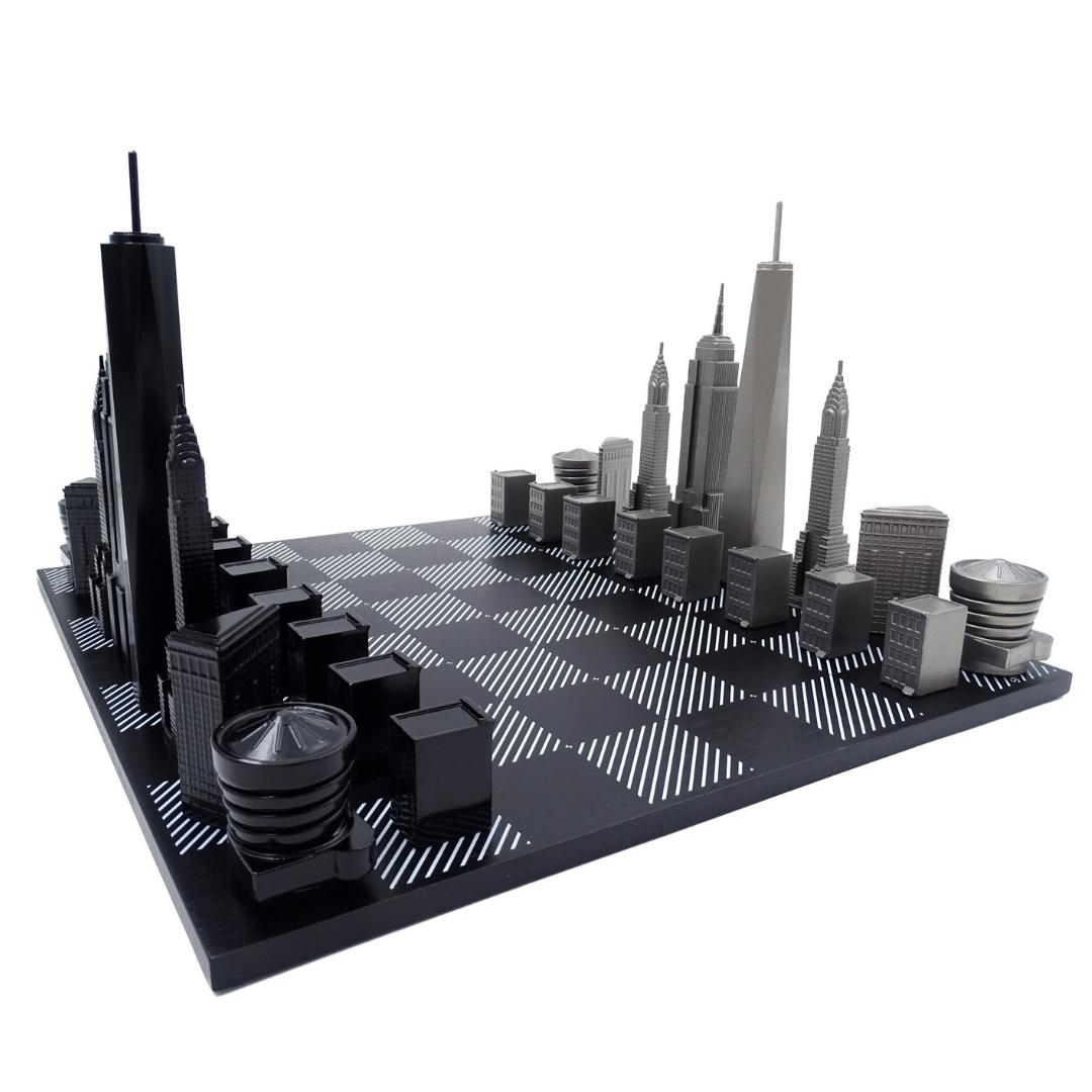 Designskak Skyline New York i rustfrit stål – NY