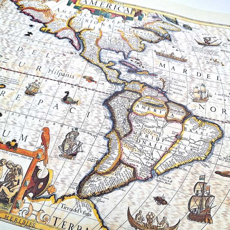 Kort over Amerika 1628 - J. Hondius reprint - M1628