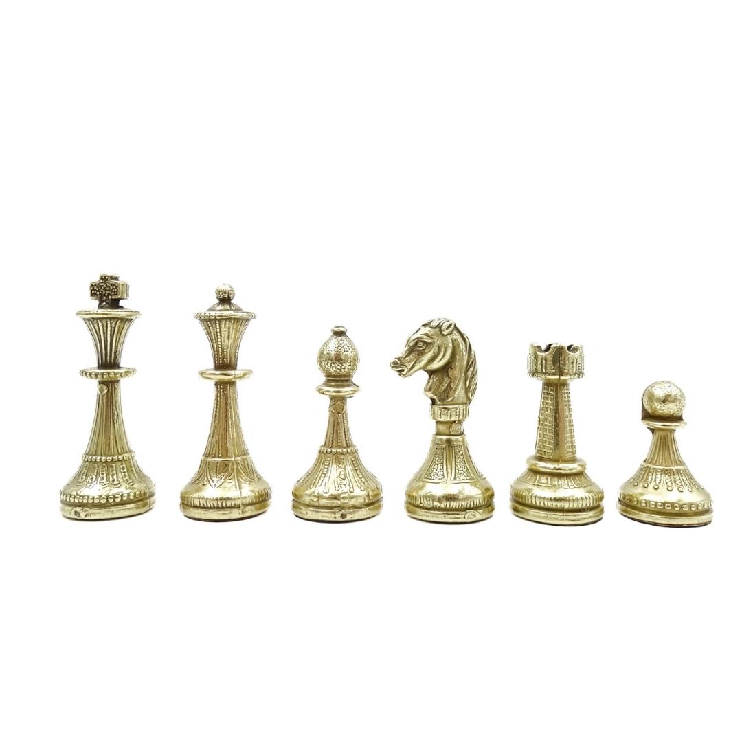 Eksklusivt skakspil i metal Italfama 28x28 cm – N035