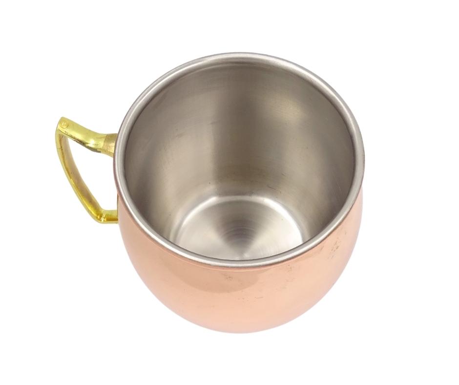 Kobberkrus af rustfrit stål 304 - Kapacitet 500ml belagt med et lag kobber - MM7012