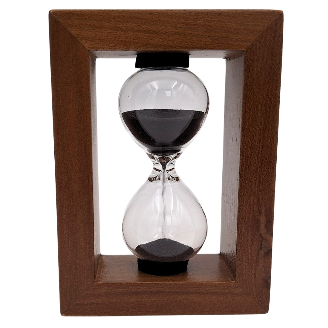 Timeglas 3 minutter i træramme - elegant dekoration – M123