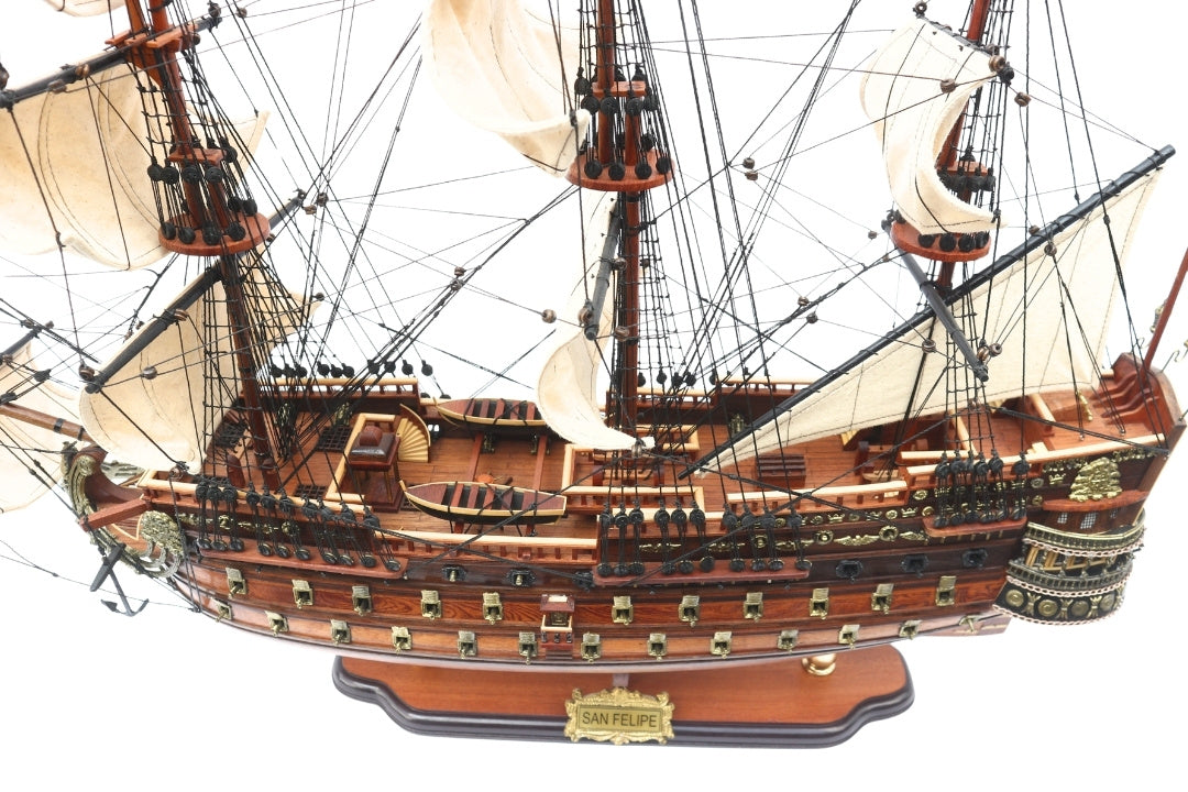 Model af sejlskibet San Felipe 80cm med mulighed for personlig gravering