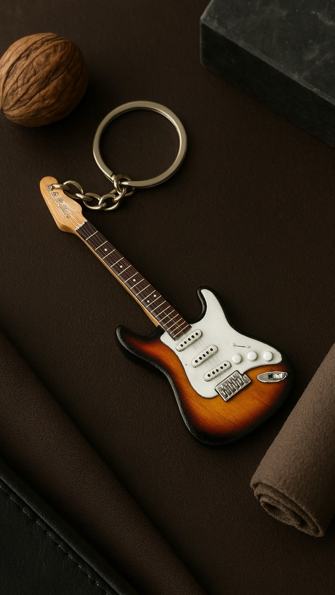 Nøglering - guitar J. Hendrix - mahogni - EGK-0320