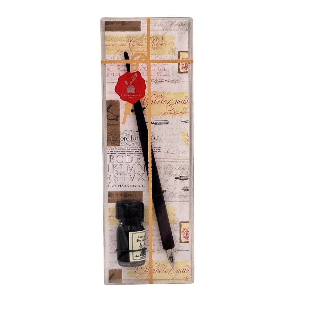 Kalligrafisæt - pen med pennefjeder + blæk – 708