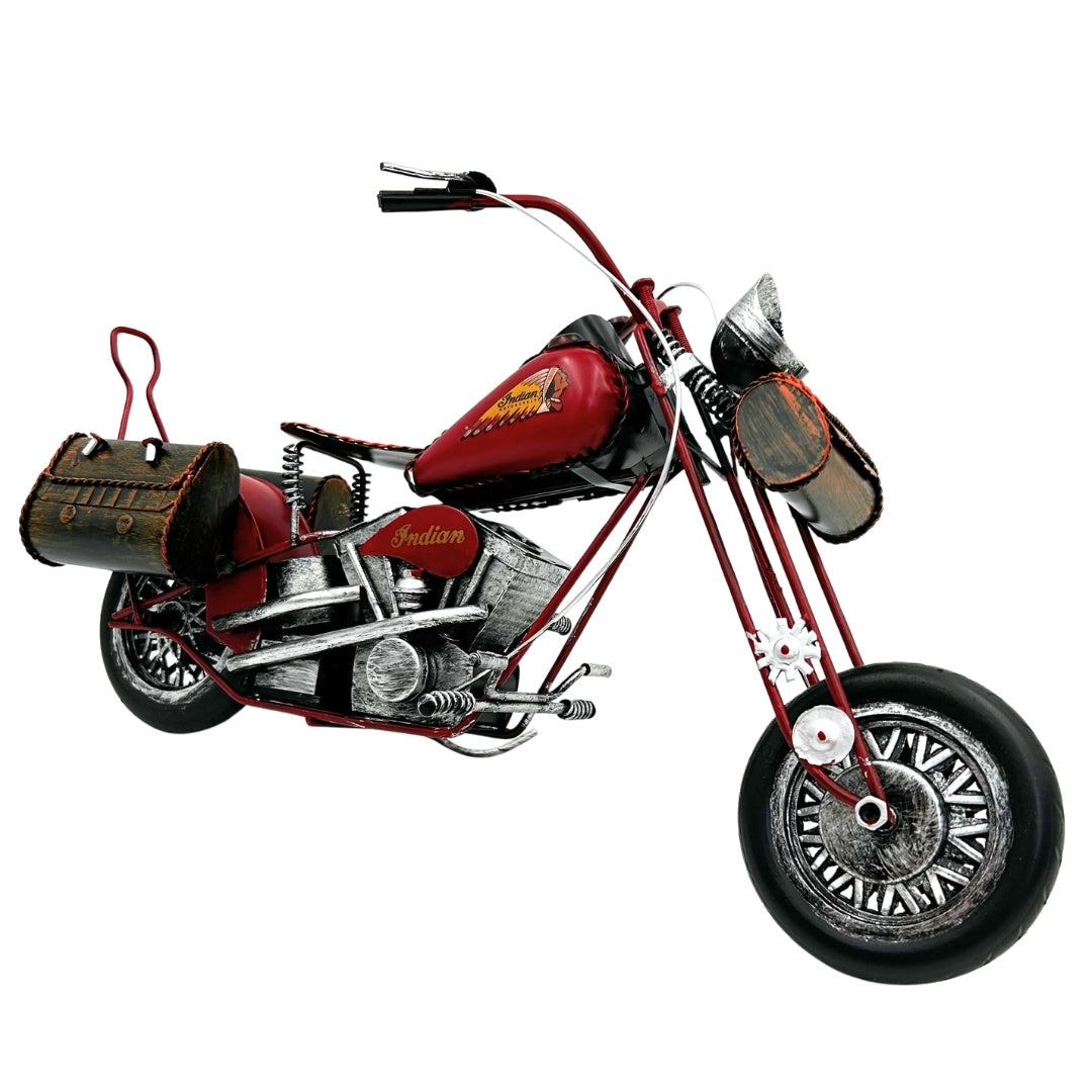 Stor metalmodel Klassisk motorcykel - 040SMT