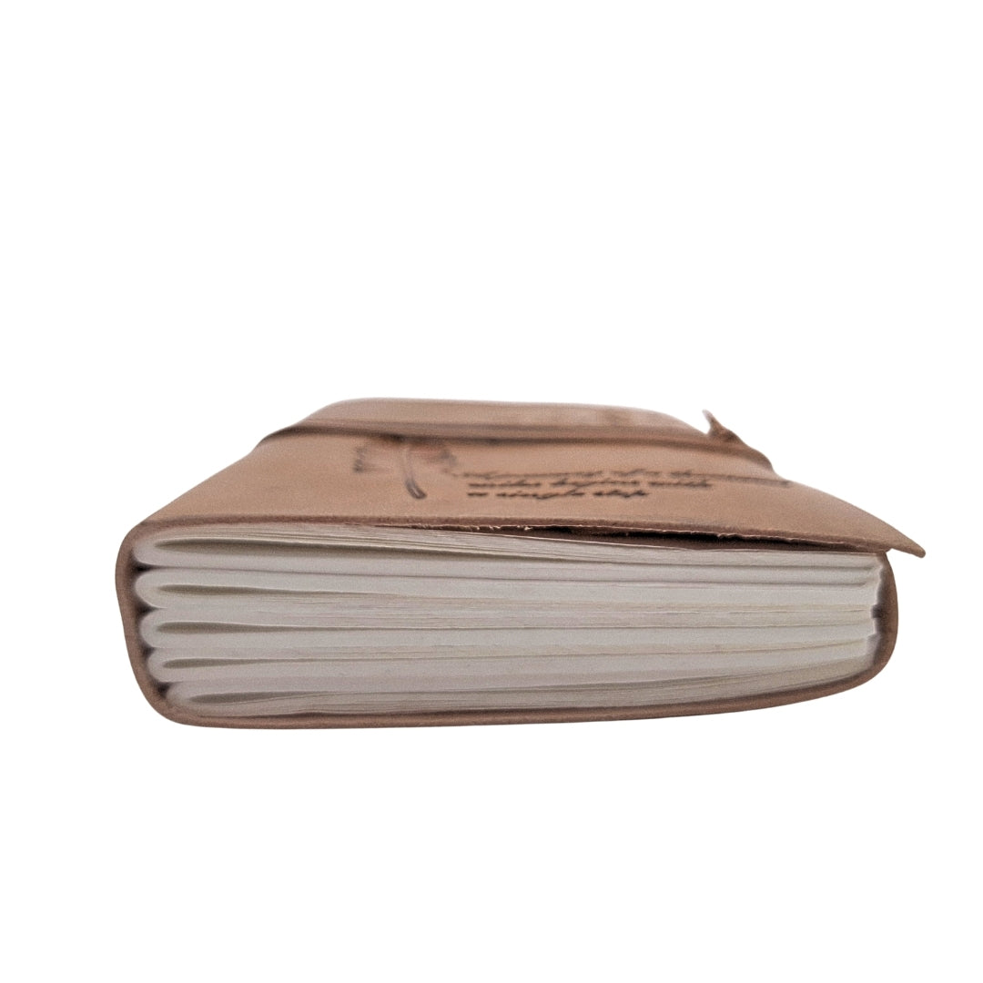 Retro lædernotesbog med inskription 200 sider - AH04