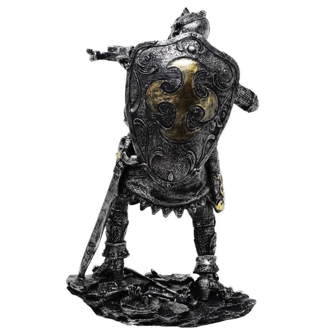 Figur af middelalderridder med armbrøst, 20cm, armbrøstskytte - retro gave - MC-23151