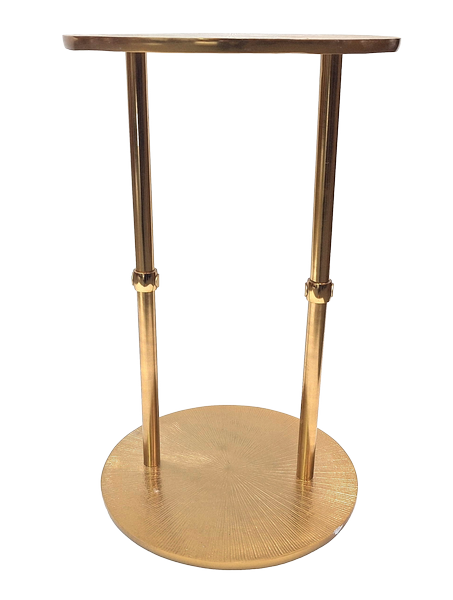 Rundt gyldent metalbord - glamourdekoration – 1051A