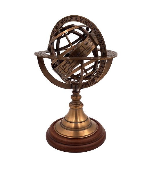 Astrolabium i messing – højde 21cm - AMG140