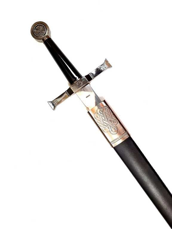Stålriddersværd 84 cm i skede - replika - SW-114