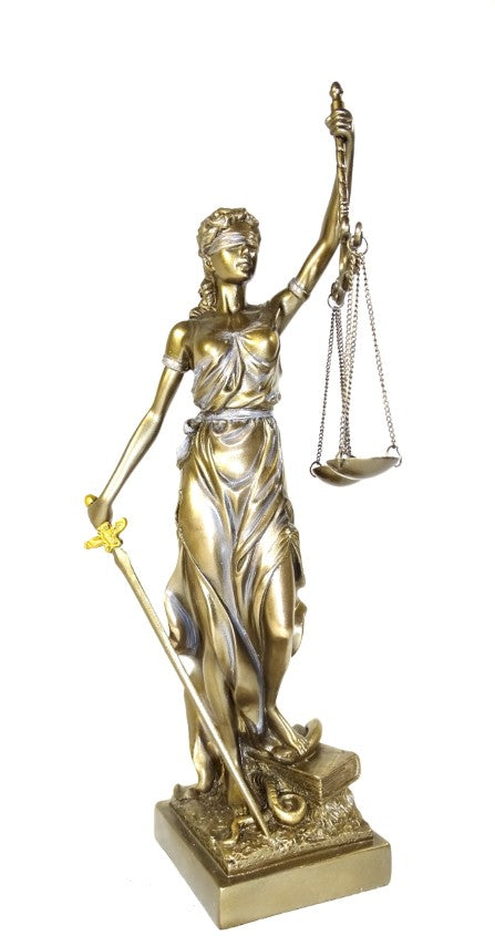 Themis-figur 35 cm - gave til advokat eller dommer - MC-90037