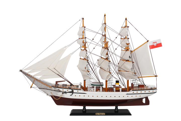 Model af sejlskibet Dar Pomorza 80cm - DARPOM80