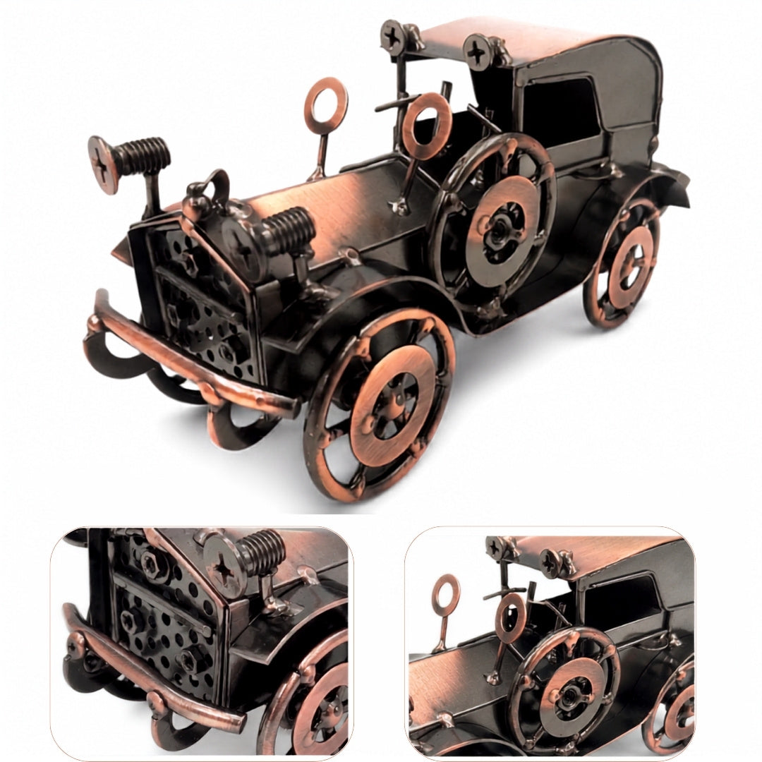 Metalmodel af retroautomobil bil vintage-dekoration - Q87