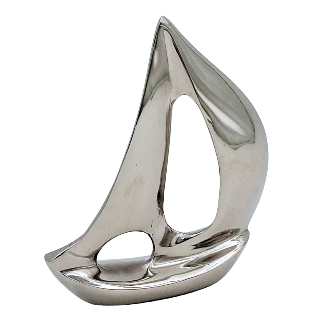 Elegant Sølv Aluminium Yacht 12,5 cm med Mulighed for Gravering