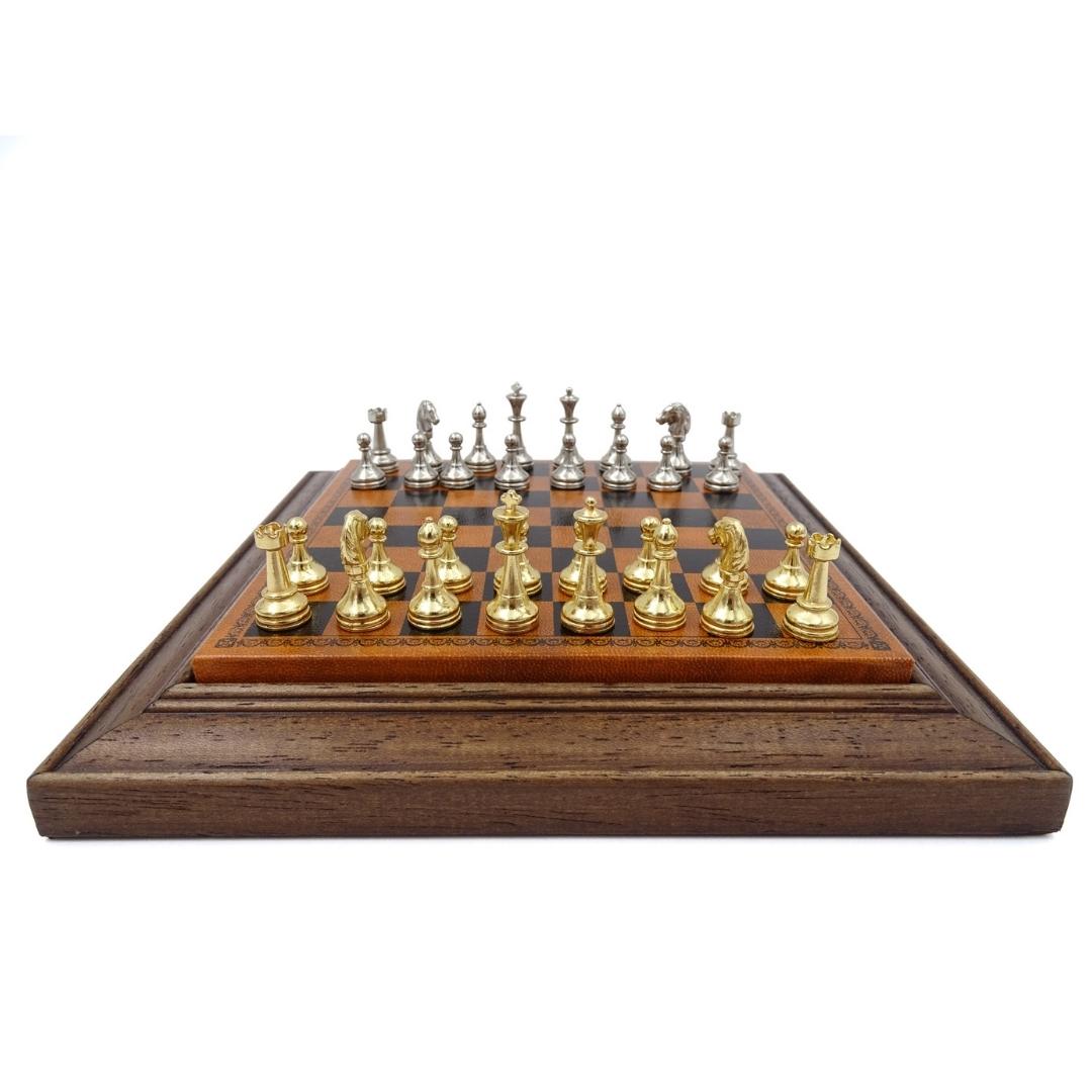 Eksklusivt magnetisk skakspil i metal Italfama 18x18 cm – N300