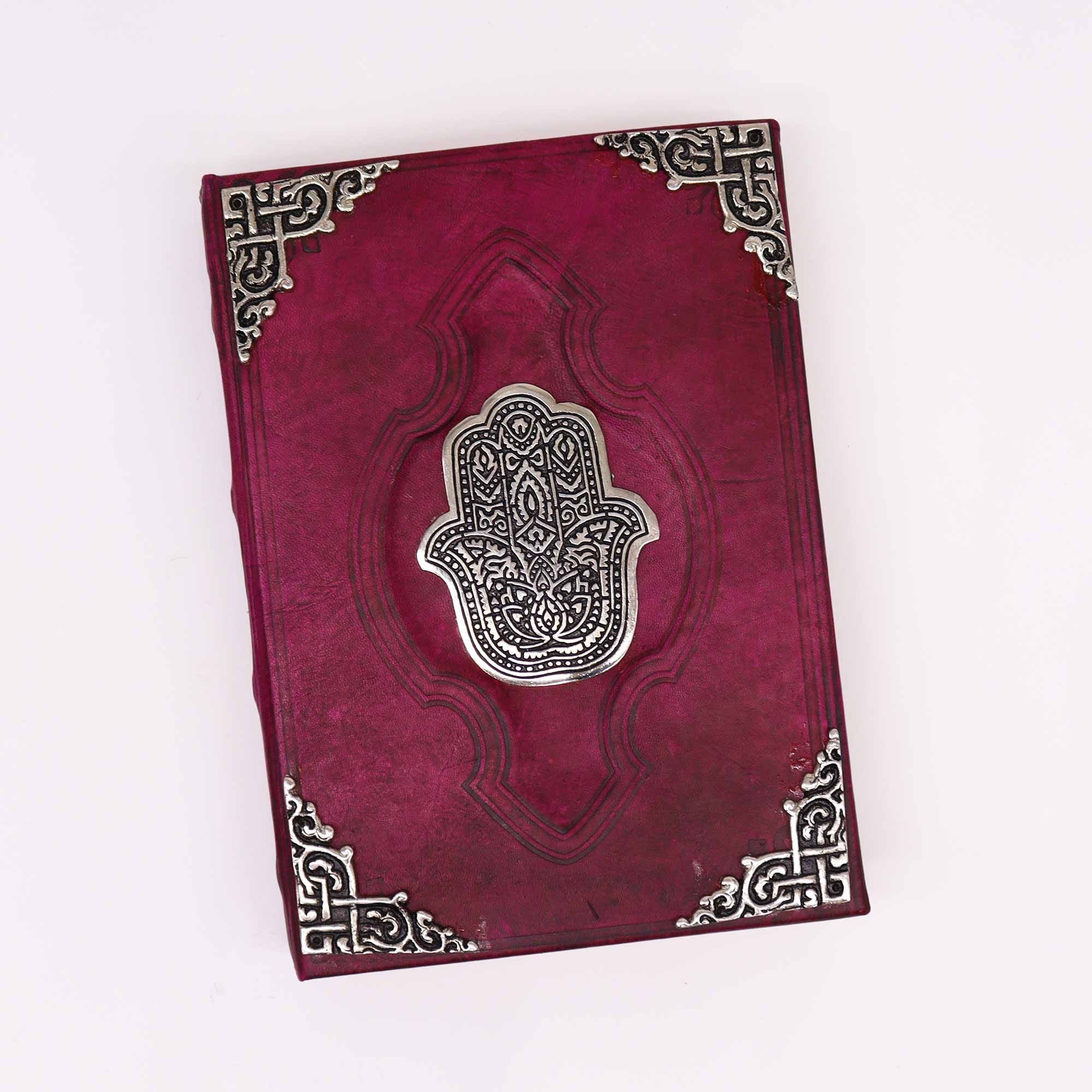 Hefty Red Tan Bog med Hamsa Dekoration