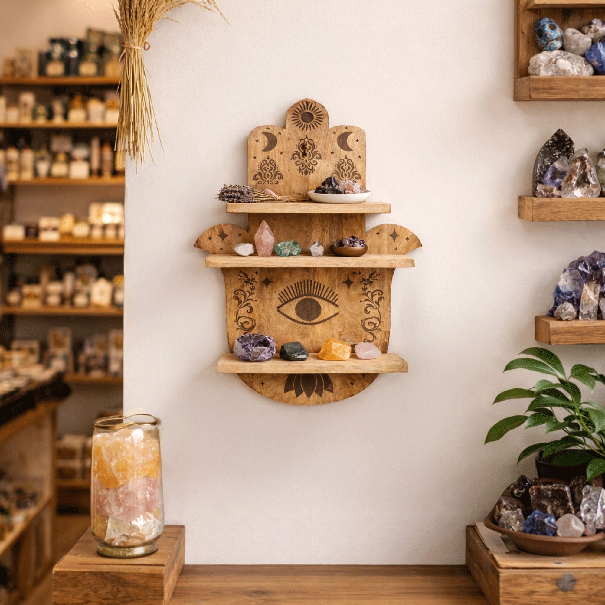 Hylde formet som Hamsa