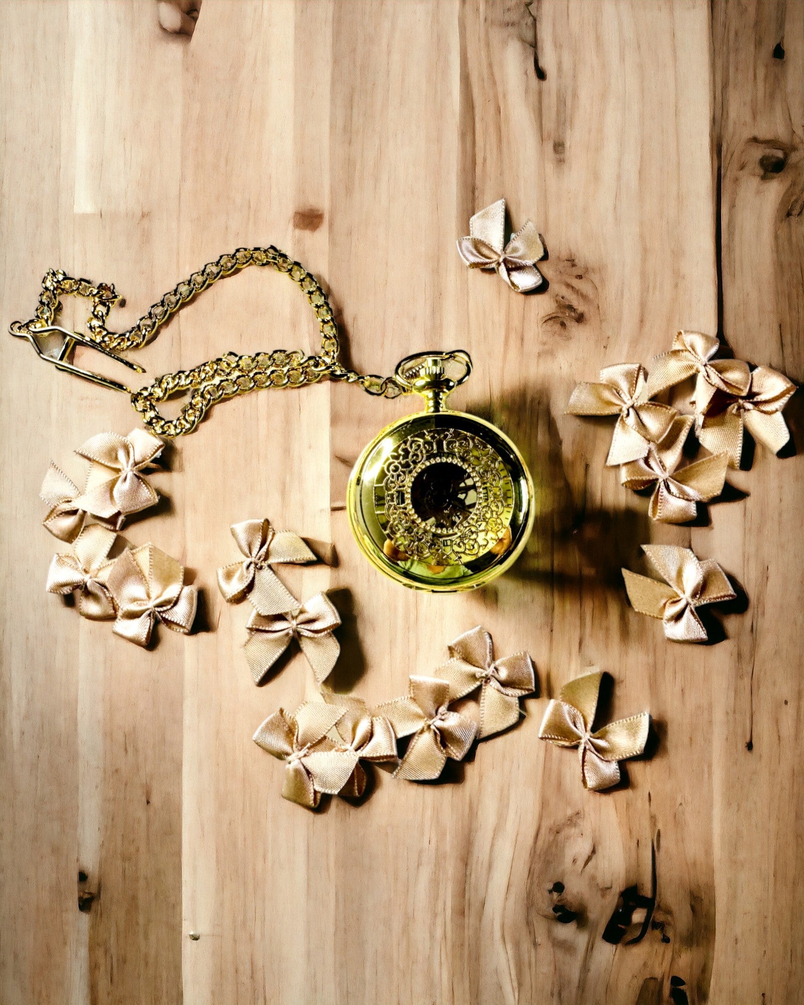 Retro Udskåret Lommeur med Håndoptrukket Mekanisme, Guld Farve med Romersk Skala og Selvlysende Skive, Vintage Stil