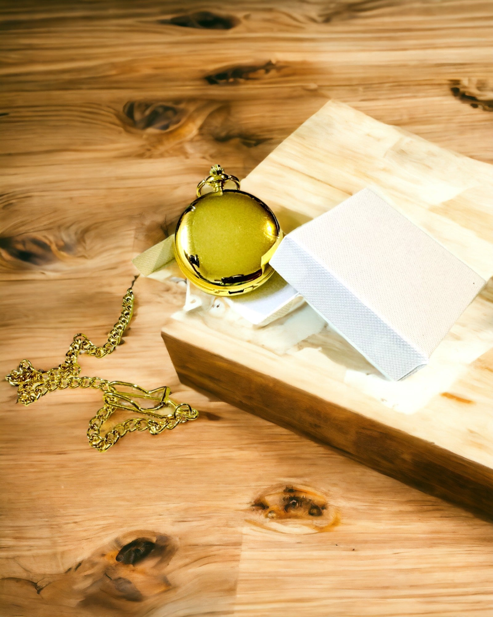 Klassisk Mekanisk Lommeur med Dobbelt Låg, Manuel, Guld Farve, med Gravering