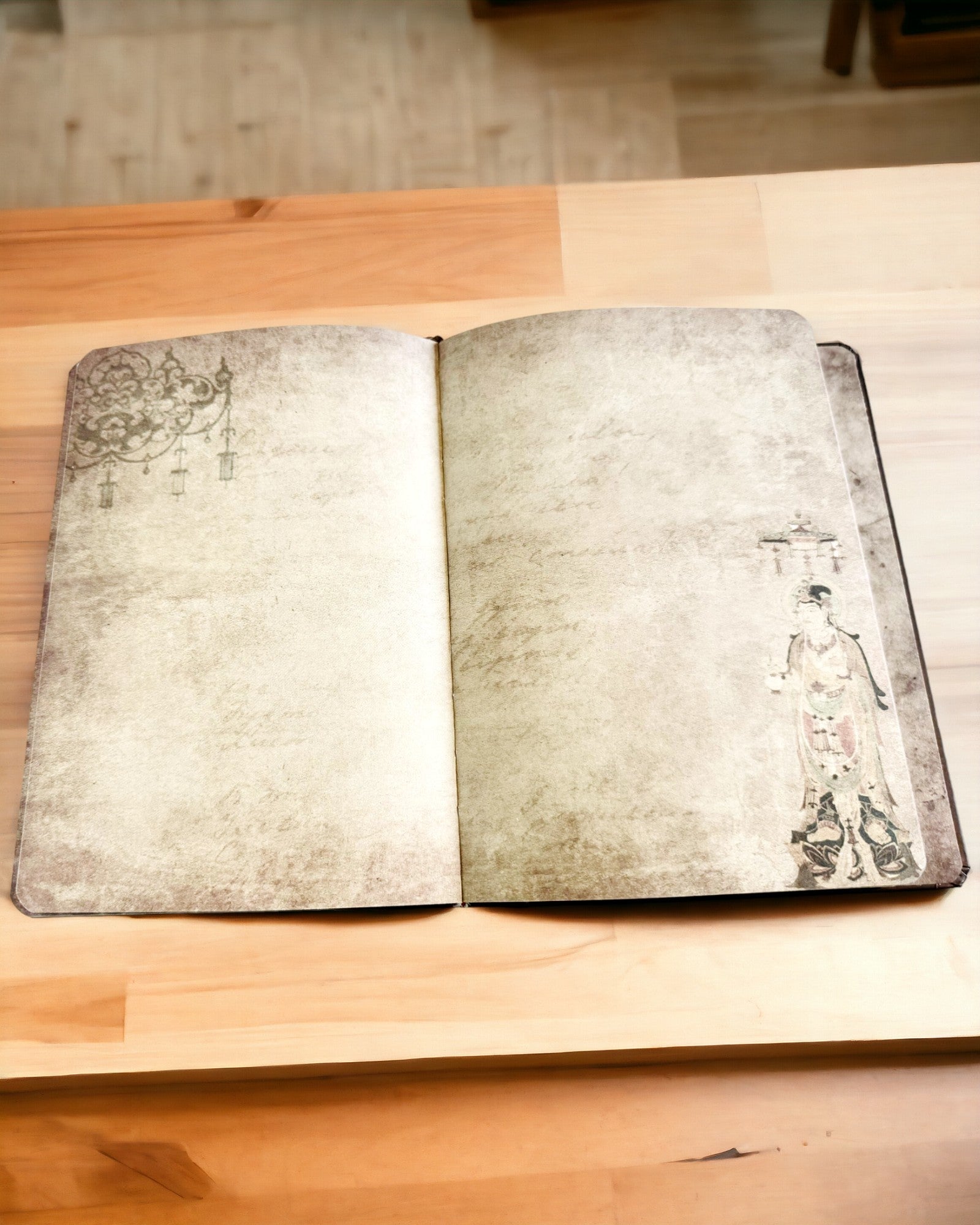 Vintage brun notesbog med dekorativt omslag i retro stil – Opdagelsesrejsendes notesbog – Brun, Vintage