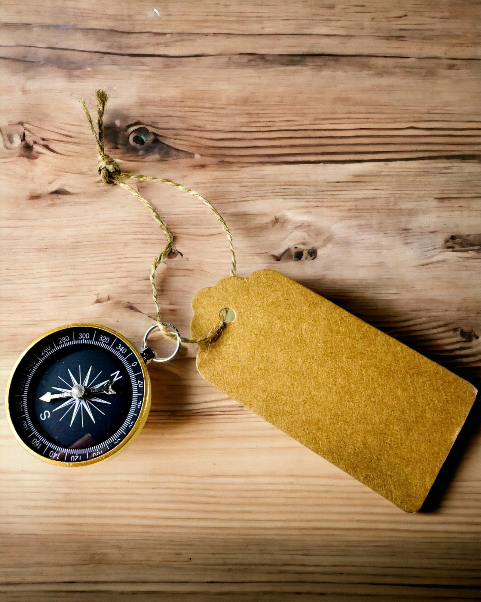 Kompakt Navigationskompas med Metalfinish – En Uundværlig for Enhver Rejsende, med Gravering