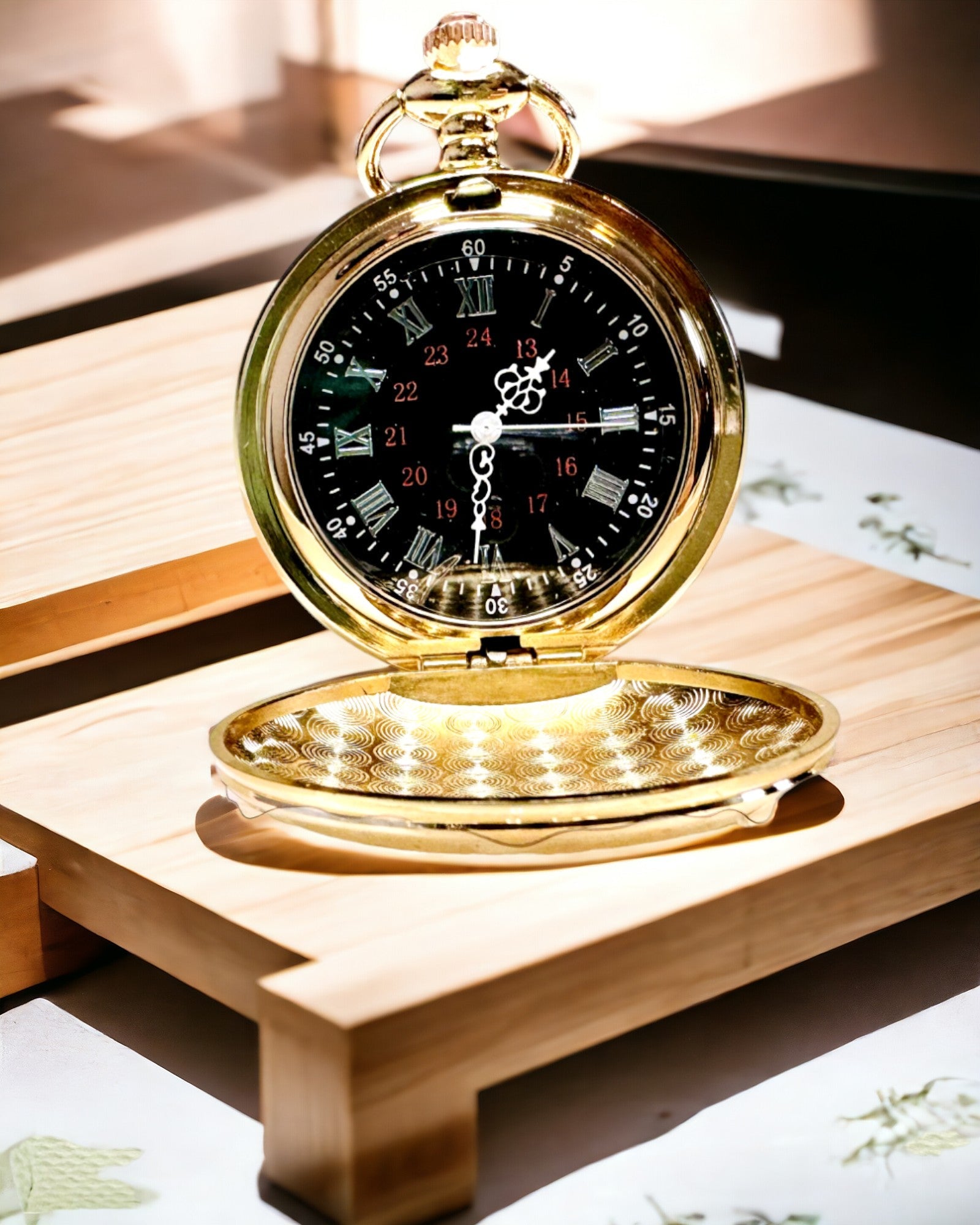 Lommeur i Klassisk Stil – Rosaguld, Vintage Elegance