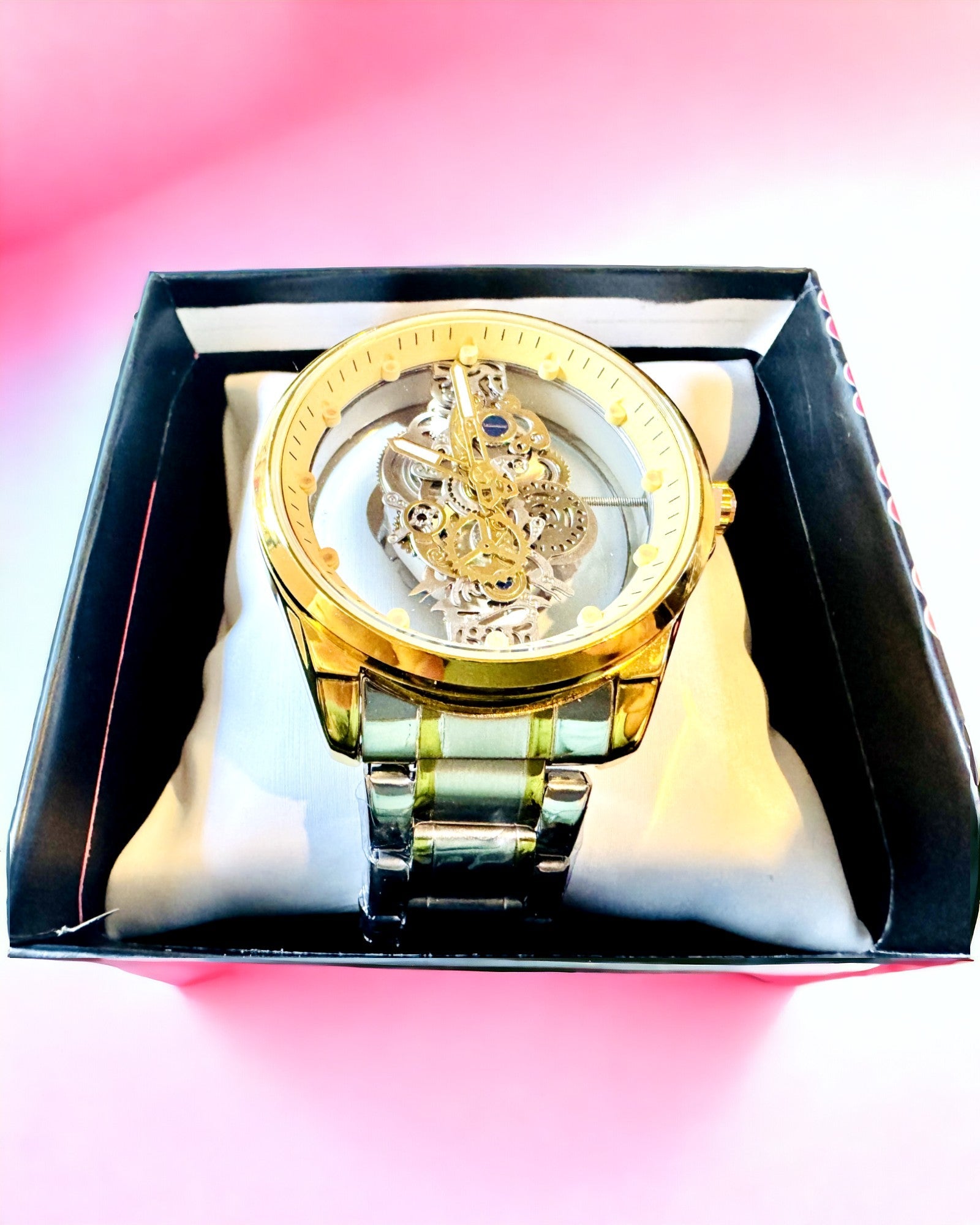 Mænds Kvartsur "Vision Sport" – Dobbeltsidet Gennemsigtig med Aluminium